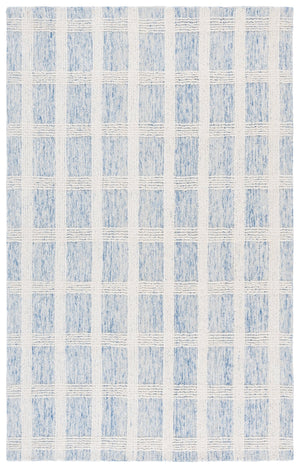 Safavieh Lrl Hand-Tufted 8X10 Blue Ivory Rug — 85% Wool Low-Profile 3/8" Pile, Modern Transitional Anchor LRL6931M-8