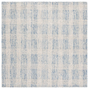 Safavieh Lrl Hand-Tufted 8X10 Blue Ivory Rug — 85% Wool Low-Profile 3/8" Pile, Modern Transitional Anchor LRL6931M-8