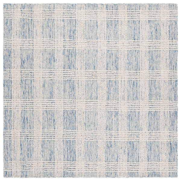 Safavieh Lrl Hand-Tufted 8X10 Blue Ivory Rug — 85% Wool Low-Profile 3/8" Pile, Modern Transitional Anchor LRL6931M-8