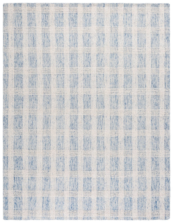 Safavieh Lrl Hand-Tufted 8X10 Blue Ivory Rug — 85% Wool Low-Profile 3/8" Pile, Modern Transitional Anchor LRL6931M-8