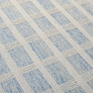 Safavieh Lrl Hand Tufted Wool Cotton Runner Rug Blue Ivory Hallway Accent Low Pile India 9'-0" x 12'-0" LRL6931M-9