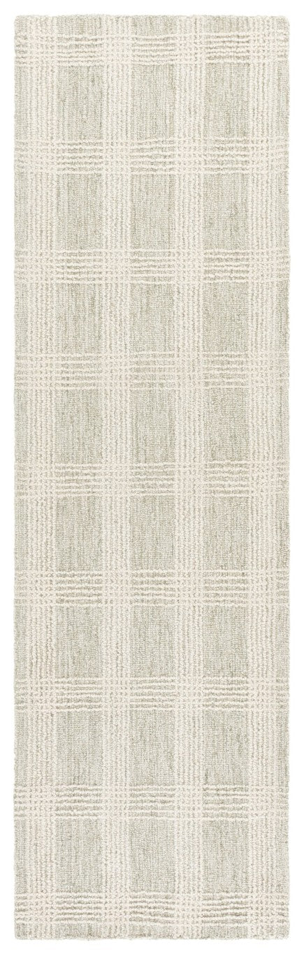 Safavieh Lrl Hand Tufted Wool Cotton Runner Rug Sage Ivory Solid for Hallway Entryway 2'-3" x 10'-0" LRL6931W-210