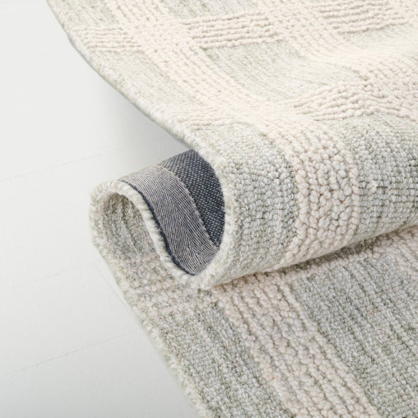 Safavieh Lrl Hand Tufted Wool Cotton Runner Rug Sage Ivory Solid for Hallway Entryway 5'-0" x 8'-0" LRL6931W-5