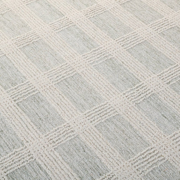 Safavieh Lrl Hand Tufted Wool Cotton Runner Rug Sage Ivory Solid for Hallway Entryway 6'-0" x 9'-0" LRL6931W-6