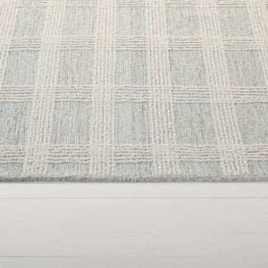 Safavieh Lrl Hand Tufted Wool Cotton Runner Rug Sage Ivory Solid for Hallway Entryway 9'-0" x 12'-0" LRL6931W-9