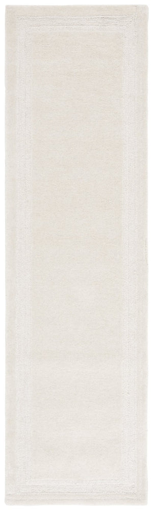 Safavieh Lrl Hand Tufted Wool Hallway Runner Ivory Solid Tonal Transitional Entryway Rug 2'-3" x 8'-0" LRL6934A-28