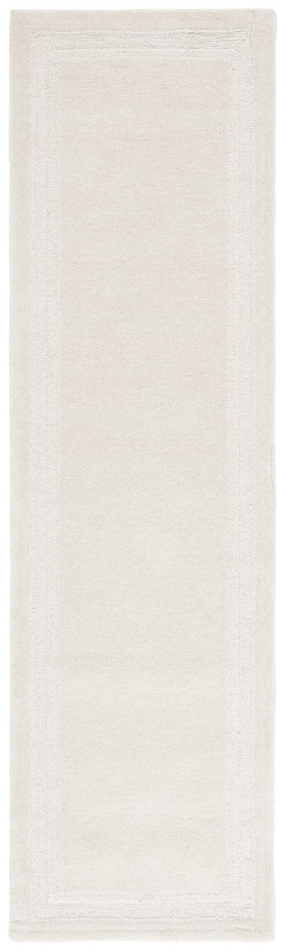 Safavieh Lrl Hand Tufted Wool Hallway Runner Ivory Solid Tonal Transitional Entryway Rug 2'-3" x 8'-0" LRL6934A-28