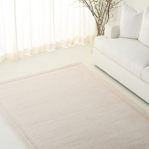 Safavieh Lrl Hand Tufted Wool Hallway Runner Ivory Solid Tonal Transitional Entryway Rug 6'-0" x 9'-0" LRL6934A-6