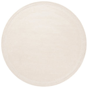 Safavieh Lrl Hand Tufted Wool Hallway Runner Ivory Solid Tonal Transitional Entryway Rug 7'-0" x 7'-0" - Round LRL6934A-7R