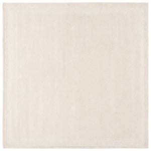 Safavieh Lrl Hand Tufted Wool Hallway Runner Ivory Solid Tonal Transitional Entryway Rug 7'-0" x 7'-0" - Square LRL6934A-7SQ