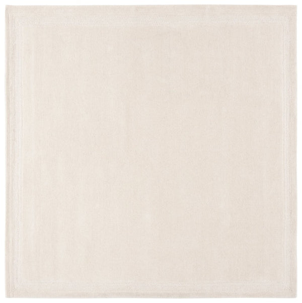 Safavieh Lrl Hand Tufted Wool Hallway Runner Ivory Solid Tonal Transitional Entryway Rug 7'-0" x 7'-0" - Square LRL6934A-7SQ
