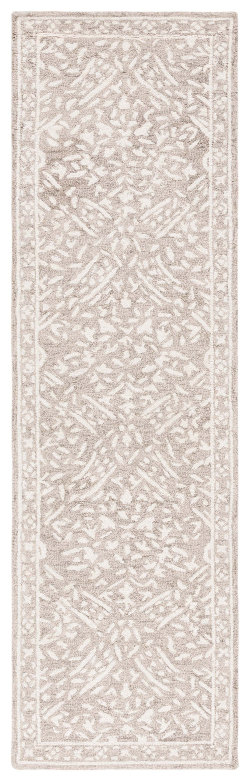 Safavieh Lrl Hand-Tufted Silver Ivory Runner Rug — Wool-Cotton Blend, Low-Profile Elegant Hallway Accent 2'-3" x 10'-0" LRL6935G-210