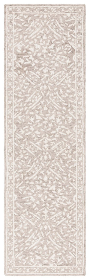 Safavieh Lrl Hand Tufted Wool Cotton Floral Accent Rug Classical Silver Ivory Bedroom 2'-3" x 8'-0" LRL6935G-28