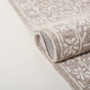 Safavieh Lrl Hand Tufted Wool Cotton Floral Accent Rug Classical Silver Ivory Bedroom 2'-3" x 8'-0" LRL6935G-28