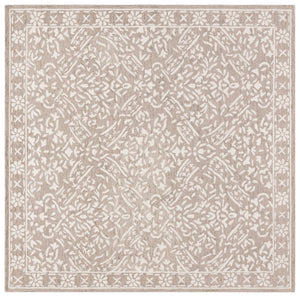 Safavieh Lrl Hand-Tufted Wool Cotton Rug In Silver Ivory With Classic Floral Motif, Low-Profile Elegant Anchor 9'-0" x 12'-0" LRL6935G-9