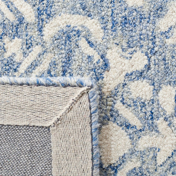 Safavieh Lrl Hand Tufted Wool Area Rug Traditional Blue Ivory Pattern for Large Living Rooms 2'-3" x 18'-0" LRL6935M-218