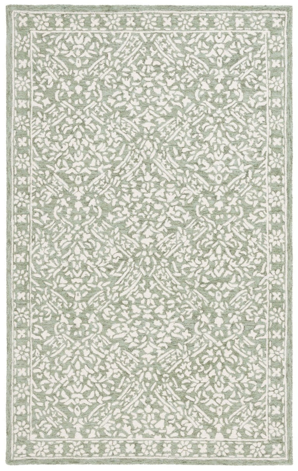 Safavieh Lrl Hand Tufted Wool Area Rug Indian Artisan Craft Sage Ivory Living Room Accent 5'-0" x 8'-0" LRL6935W-5