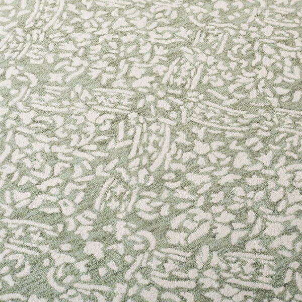 Safavieh Lrl Hand Tufted Wool Area Rug Indian Artisan Craft Sage Ivory Living Room Accent 5'-0" x 8'-0" LRL6935W-5