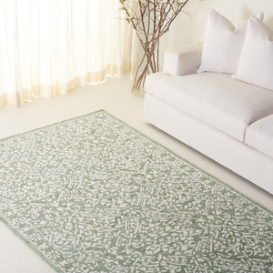Safavieh Lrl Hand Tufted Wool Area Rug Indian Artisan Craft Sage Ivory Living Room Accent 5'-0" x 8'-0" LRL6935W-5