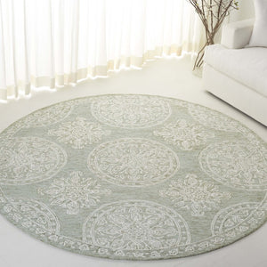 Safavieh Lrl Emmett Hand Tufted Wool Cotton Rug Oriental Pattern for Entryways and Bedrooms 7'-0" x 7'-0" - Round LRL6936W-7R