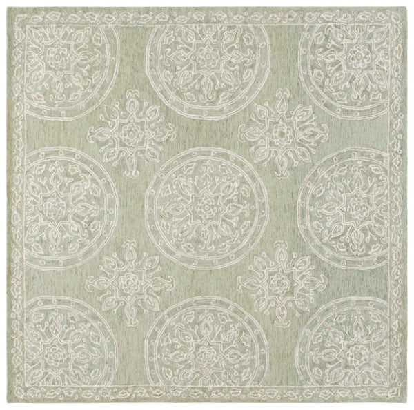 Safavieh Lrl Emmett Hand Tufted Wool Cotton Rug Oriental Pattern for Entryways and Bedrooms 7'-0" x 7'-0" - Square LRL6936W-7SQ