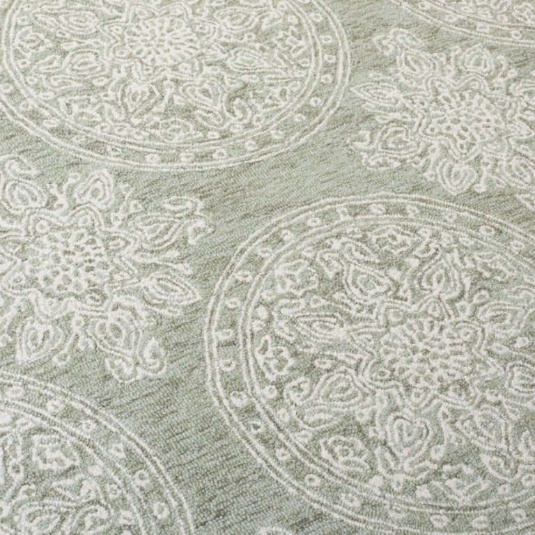 Safavieh Lrl Emmett Hand Tufted Wool Cotton Rug Oriental Pattern for Entryways and Bedrooms 7'-0" x 7'-0" - Square LRL6936W-7SQ
