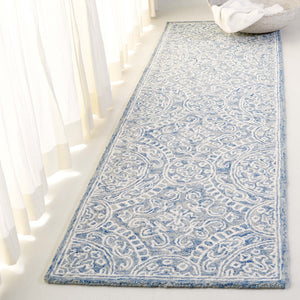 Safavieh Lrl Hand-Tufted Finnegan Round Rug 6Ft Blue Ivory Medallion Floral Wool-Cotton Blend Luxury LRL6937M-6R