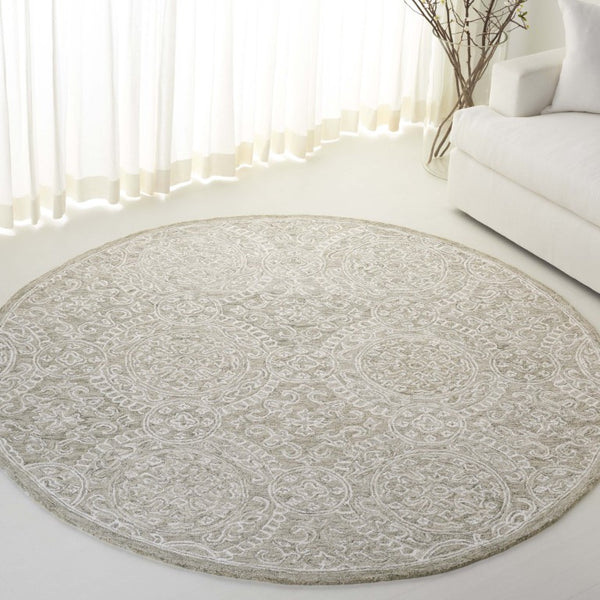 Safavieh Lrl Finnegan Artisan Tufted Wool Cotton Oriental Rug Runner for Hallways 7'-0" x 7'-0" - Round LRL6937X-7R