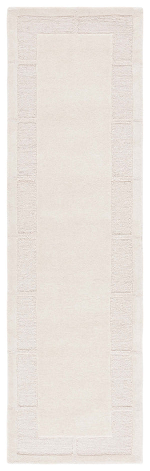Safavieh Lrl Hand-Tufted Grayson Ivory Runner 2'3" X10' — Wool-Cotton Low-Pile Hallway Rug, Durable Elegant Border LRL6938A-210