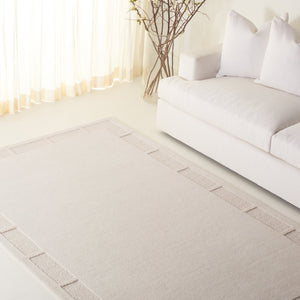Safavieh Lrl Hand-Tufted Grayson Ivory Runner 2'3" X10' — Wool-Cotton Low-Pile Hallway Rug, Durable Elegant Border LRL6938A-210