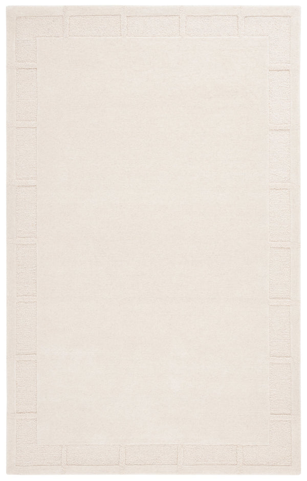 Safavieh Lrl Hand-Tufted Grayson Ivory Runner 2'3" X10' — Wool-Cotton Low-Pile Hallway Rug, Durable Elegant Border LRL6938A-210