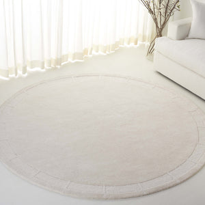 Safavieh Lrl Hand-Tufted Grayson Ivory Runner 2'3" X10' — Wool-Cotton Low-Pile Hallway Rug, Durable Elegant Border LRL6938A-210