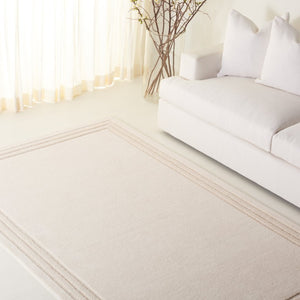 Safavieh Lrl Lachlan Hand Tufted Wool Cotton Ivory Solid Rug for Entryways and Hallways 6'-0" x 9'-0" LRL6939A-6
