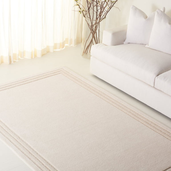 Safavieh Lrl Lachlan Hand Tufted Wool Cotton Ivory Solid Rug for Entryways and Hallways 6'-0" x 9'-0" LRL6939A-6