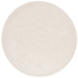 Safavieh Lrl Lachlan Hand Tufted Wool Cotton Ivory Solid Rug for Entryways and Hallways 7'-0" x 7'-0" - Round LRL6939A-7R