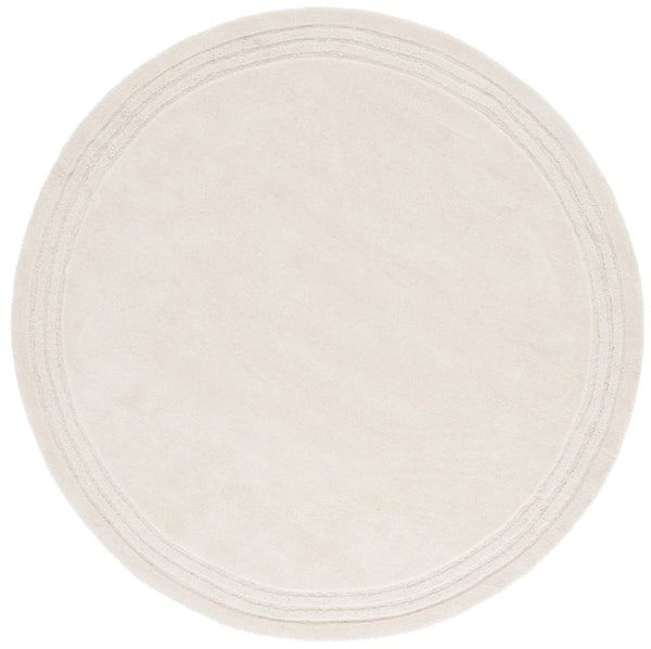 Safavieh Lrl Lachlan Hand Tufted Wool Cotton Ivory Solid Rug for Entryways and Hallways 7'-0" x 7'-0" - Round LRL6939A-7R