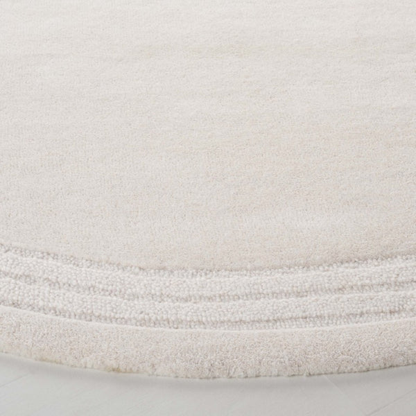 Safavieh Lrl Lachlan Hand Tufted Wool Cotton Ivory Solid Rug for Entryways and Hallways 7'-0" x 7'-0" - Round LRL6939A-7R