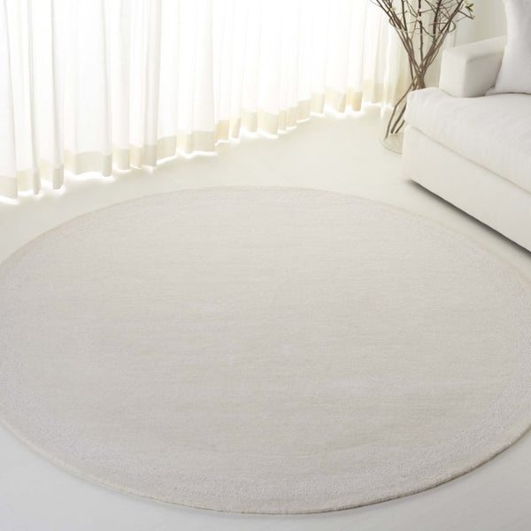Safavieh Lrl Hand-Tufted Wool Ivory Runner Rug for Hallways Entryways and Narrow Spaces 7'-0" x 7'-0" Round LRL6940A-7R