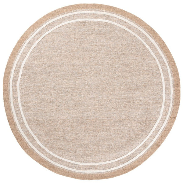 Safavieh Lrl Paxton Hand-Tufted Wool Runner Rug Neutral Beige Ivory Hallway Accent 7'-0" x 7'-0" Round LRL6941B-7R
