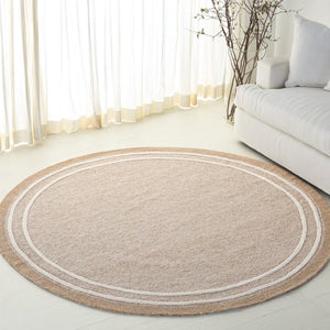 Safavieh Lrl Paxton Hand-Tufted Wool Runner Rug Neutral Beige Ivory Hallway Accent 7'-0" x 7'-0" Round LRL6941B-7R