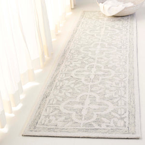 Safavieh Lrl Hand-Tufted Wool-Cotton Area Rug In Grey Ivory Floral Motif — Transitional, Low-Profile Luxury 2'-0" x 5'-0" LRL6942F-25