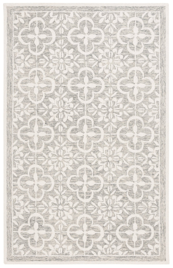 Safavieh Lrl Hand-Tufted Grey Ivory Wool-Cotton Rug — Low-Profile, Artisanal Comfort For Entryways & Bedsides 2'-6" x 4'-0" LRL6942F-24