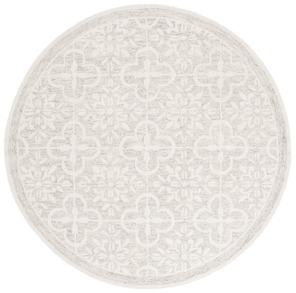 Safavieh Lrl Hand-Tufted Grey Ivory Wool-Cotton Rug — Low-Profile, Artisanal Comfort For Entryways & Bedsides 2'-6" x 4'-0" LRL6942F-24