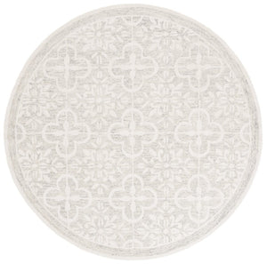 Safavieh Lrl Hand Tufted Wool Runner Floral Traditional Rug for Hallway and Entryway Decor 7'-0" x 7'-0" Round LRL6942F-7R