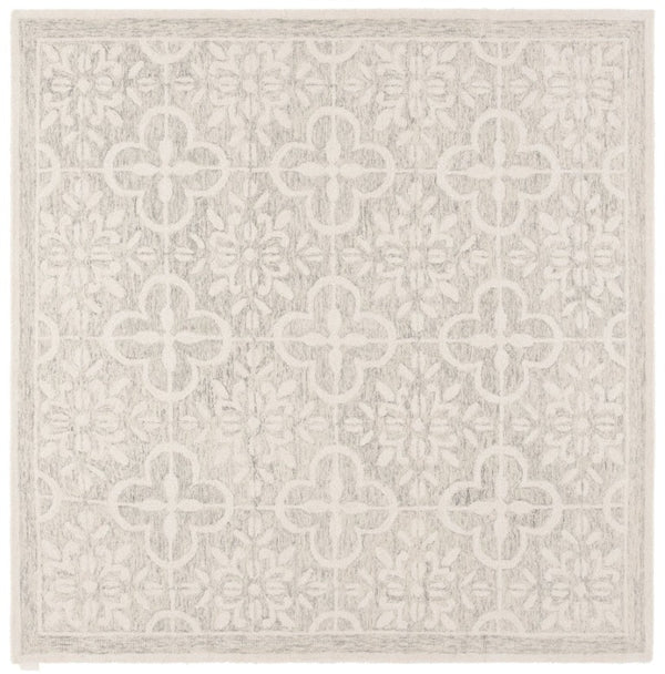 Safavieh Lrl Hand Tufted Wool Runner Floral Traditional Rug for Hallway and Entryway Decor 7'-0" x 7'-0" Square LRL6942F-7SQ