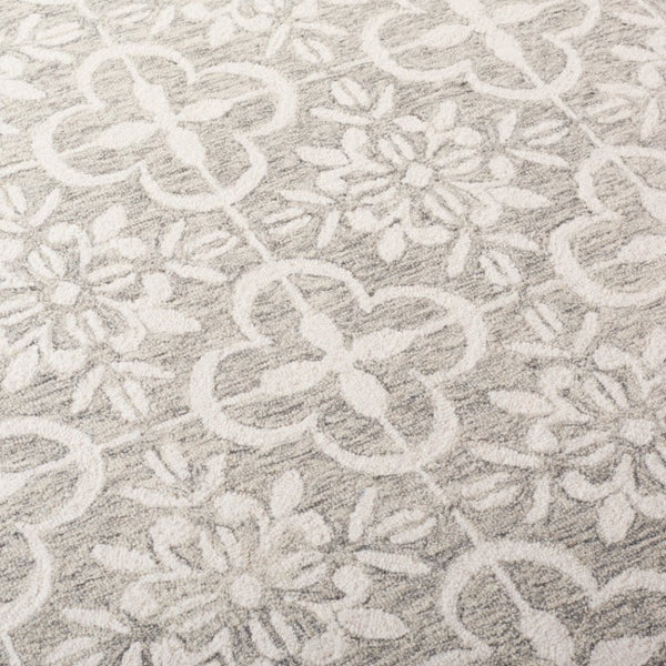 Safavieh Lrl Hand Tufted Wool Runner Floral Traditional Rug for Hallway and Entryway Decor 7'-0" x 7'-0" Square LRL6942F-7SQ