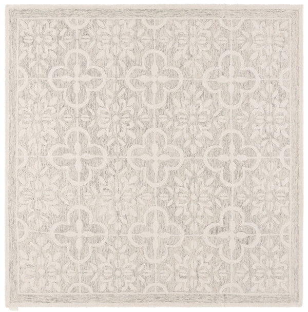 Safavieh Lrl Hand-Tufted Wool-Cotton Area Rug In Grey Ivory Floral Motif — Transitional, Low-Profile Luxury 2'-0" x 5'-0" LRL6942F-25