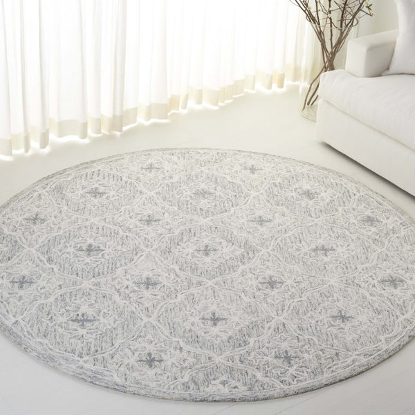 Safavieh Lrl Hand-Tufted Wool Cotton Floral Geometric Accent Rug for Entryways and Bedrooms 7'-0" x 7'-0" - Round LRL6943G-7R