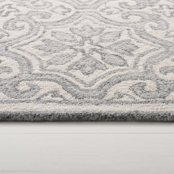 Safavieh Lrl Hand Tufted Wool Cotton Runner Rug Grey Ivory Traditional Hallway Entryway 2'-3" x 10'-0" LRL6944F-210