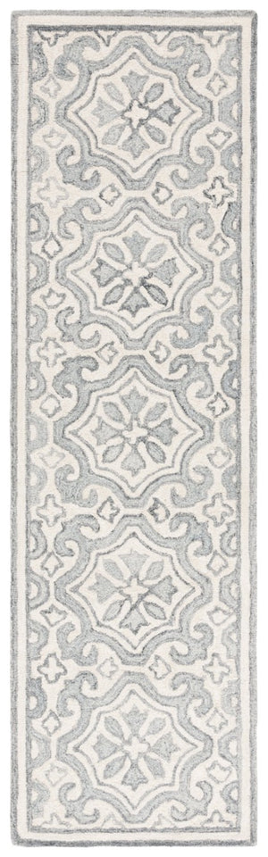 Safavieh Lrl Hand Tufted Wool Cotton Runner Rug Grey Ivory Traditional Hallway Entryway 2'-3" x 8'-0" LRL6944F-28
